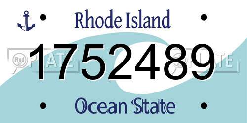 1752489 Rhode Island License Plate