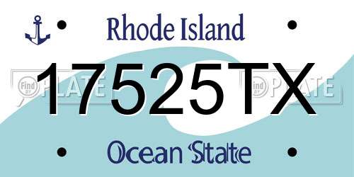 17525TX Rhode Island License Plate