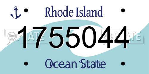 1755044 Rhode Island License Plate