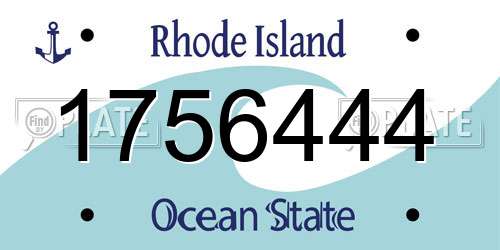 1756444 Rhode Island License Plate