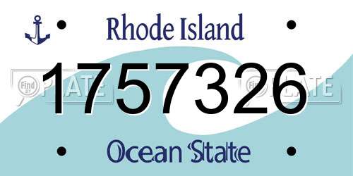1757326 Rhode Island License Plate