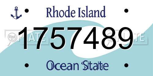 1757489 Rhode Island License Plate