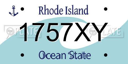 1757XY Rhode Island License Plate