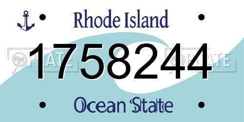 1758244 Rhode Island License Plate