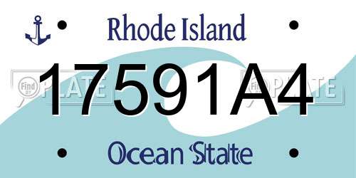 17591A4 Rhode Island License Plate