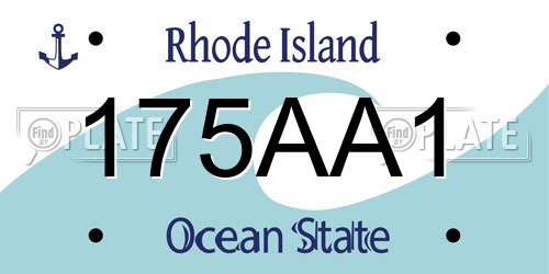 175AA1 Rhode Island License Plate