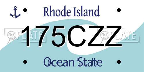 175CZZ Rhode Island License Plate