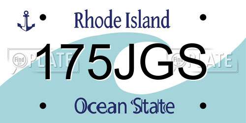 175JGS Rhode Island License Plate
