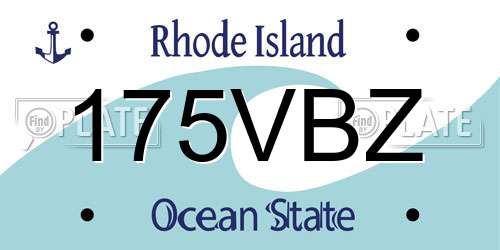 175VBZ Rhode Island License Plate