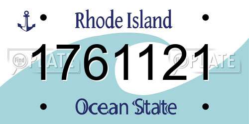 1761121 Rhode Island License Plate