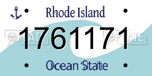 1761171 Rhode Island License Plate