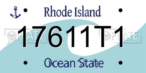 17611T1 Rhode Island License Plate