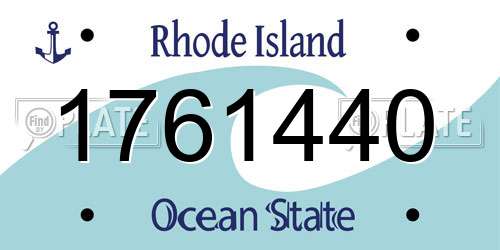 1761440 Rhode Island License Plate