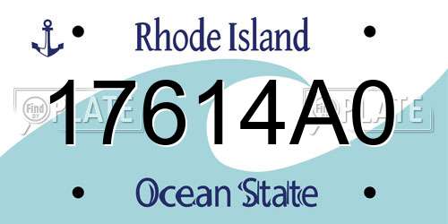 17614A0 Rhode Island License Plate