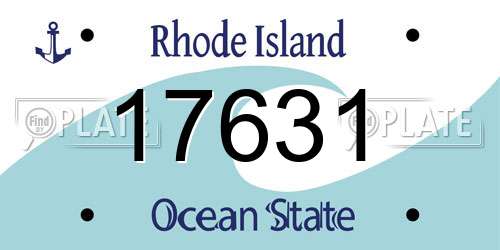 17631 Rhode Island License Plate
