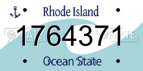 1764371 Rhode Island License Plate