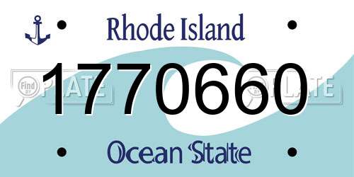 1770660 Rhode Island License Plate