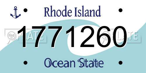 1771260 Rhode Island License Plate