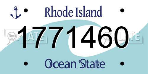 1771460 Rhode Island License Plate