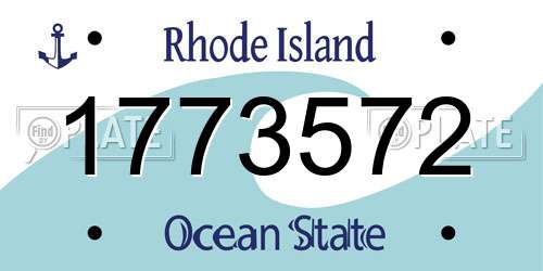 1773572 Rhode Island License Plate