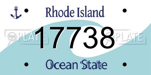 17738 Rhode Island License Plate