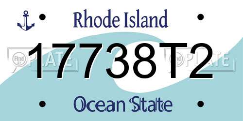 17738T2 Rhode Island License Plate