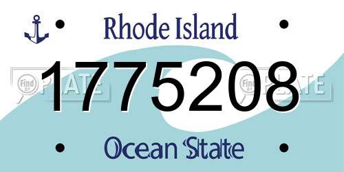 1775208 Rhode Island License Plate