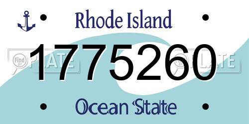1775260 Rhode Island License Plate