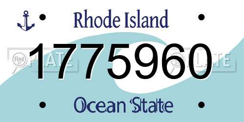1775960 Rhode Island License Plate