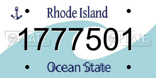 1777501 Rhode Island License Plate