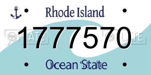 1777570 Rhode Island License Plate