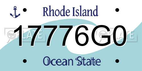 17776G0 Rhode Island License Plate