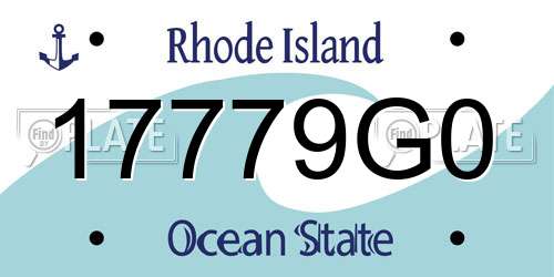 17779G0 Rhode Island License Plate
