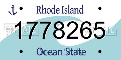1778265 Rhode Island License Plate