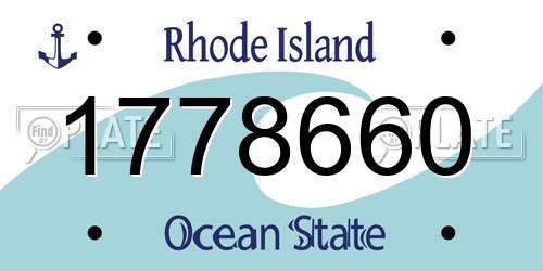 1778660 Rhode Island License Plate