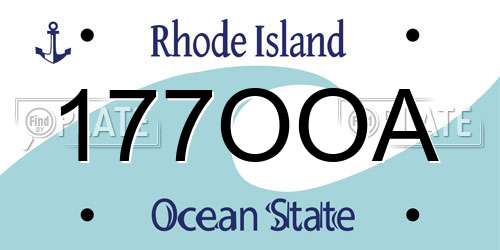 177OOA Rhode Island License Plate