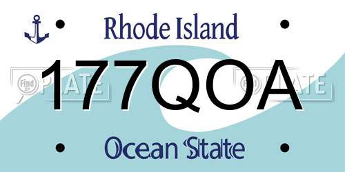 177QOA Rhode Island License Plate