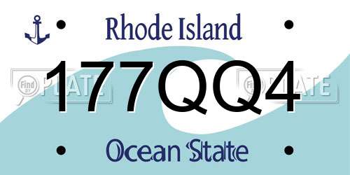 177QQ4 Rhode Island License Plate