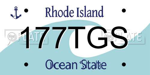 177TGS Rhode Island License Plate