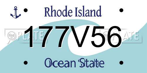 177V56 Rhode Island License Plate