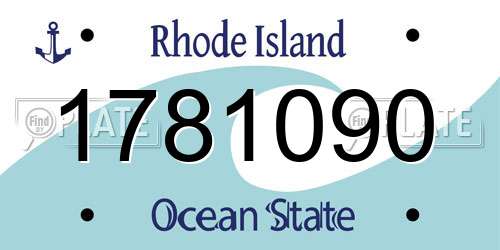 1781090 Rhode Island License Plate