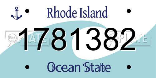 1781382 Rhode Island License Plate