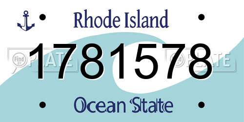 1781578 Rhode Island License Plate