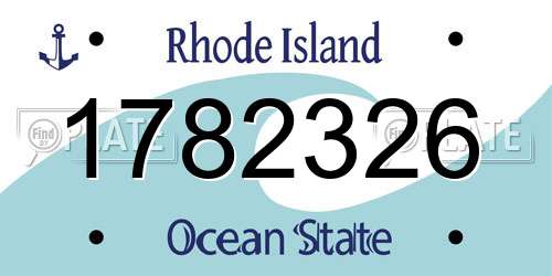 1782326 Rhode Island License Plate