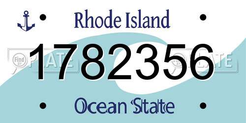 1782356 Rhode Island License Plate