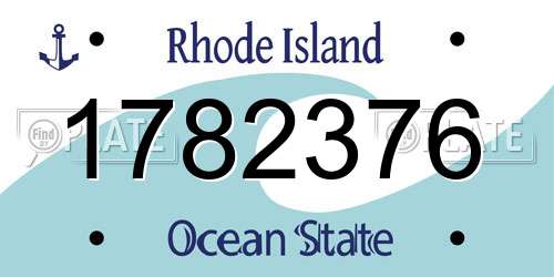 1782376 Rhode Island License Plate
