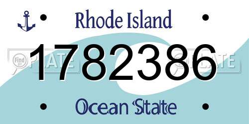 1782386 Rhode Island License Plate