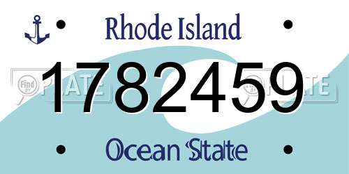 1782459 Rhode Island License Plate