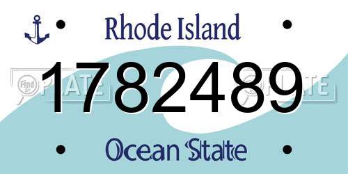 1782489 Rhode Island License Plate
