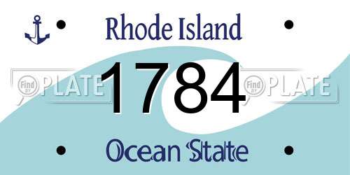 1784 Rhode Island License Plate